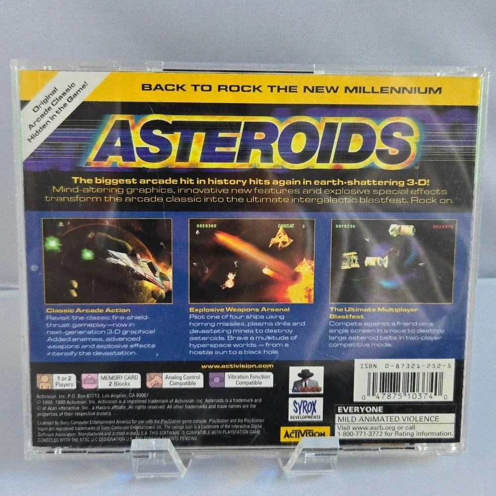 Asteroids Greatest Hits (Sony PlayStation 1 PS1) 1998 Complete CIB & Tested
